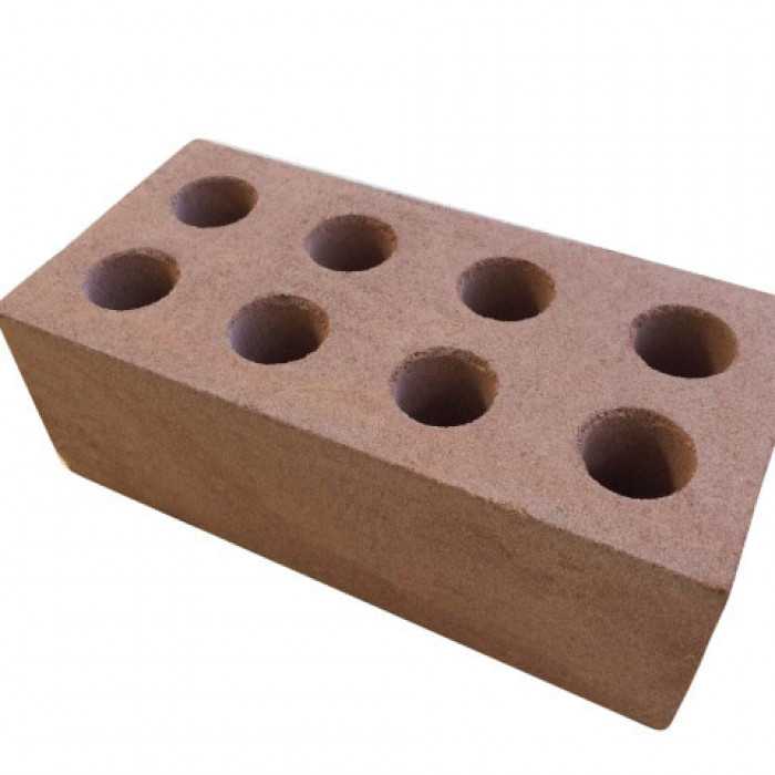 Кирпич лицевой силикатный утолщенный пустотелый коричневый 1.4НФ 250х120х88 мм М150