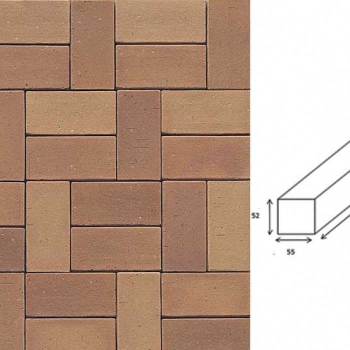 Клинкерная брусчатка Muhr №08 Lachsrot, 240x55x52 мм